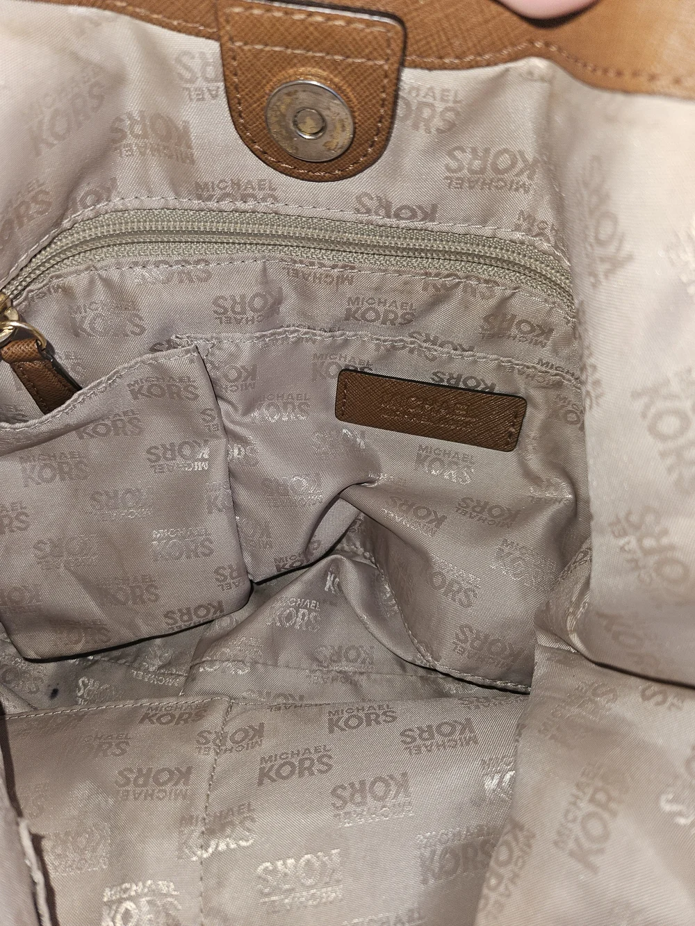 Michael Kors Brown Leather Shoulder Tote